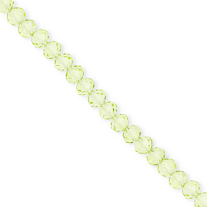 Top faceted beads 4x3mm disc Light Green