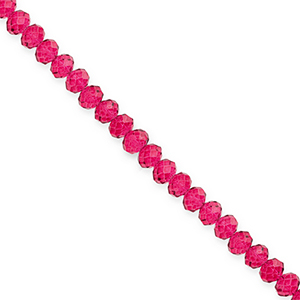 Top faceted beads 4x3mm disc Cherry Pink