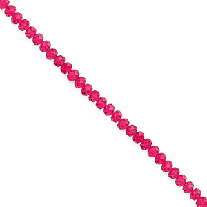 Top faceted beads 3x2mm disc Cherry Pink