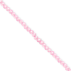 Top faceted beads 3x2mm disc Light Pink