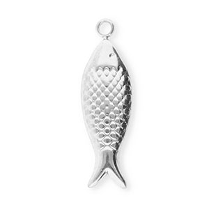 Stainless steel charms fish Silver