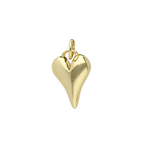 Brass TQ metal charms heart Gold