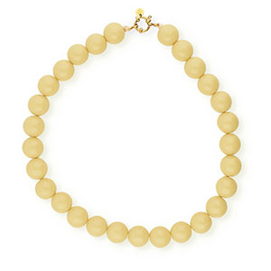 BY31&reg; 16mm acryl bead necklaces shiny Pastel yellow 11-0616 TPG-Gold