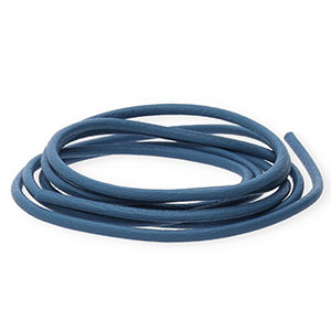 DQ leather round 2mm Dark Blue