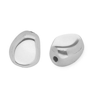 Acrylic beads nugget Silver