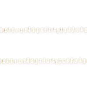 TQ Freshwater pearls rondelle Natural white