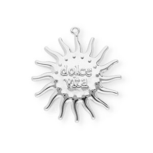 BY31&reg; Eco-brass metal charms sun Dolce vita"" Silver