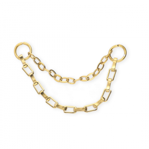 BY31&reg; Stainless steel duo layer box chain charms / connector Gold