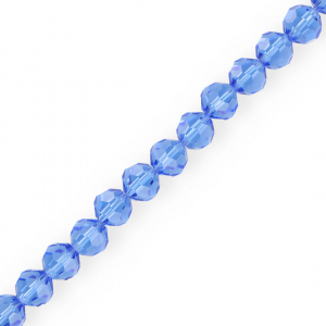 Round top faceted beads 8 mm Sky Blue