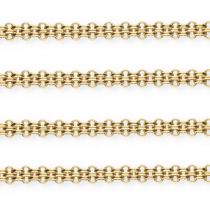 Stainless steel findings belcher chain bismarck link Gold