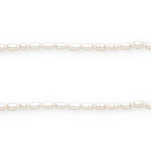 Imperfect freshwater pearls rice 6x4mm Natural White
