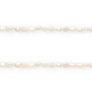 Imperfect freshwater pearls rice 5x4mm Natural White