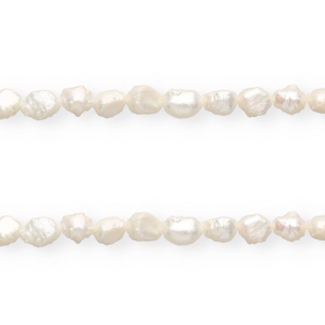 Imperfect freshwater pearls nugget oval 7-8x6-7mm Natural white