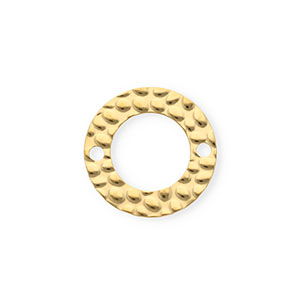 Stainless steel findings connector round Gold