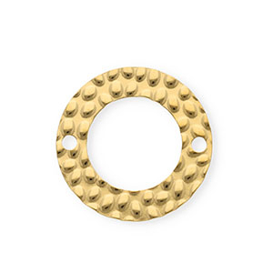 Stainless steel findings connector round Gold