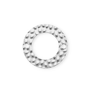 Stainless steel findings connector round Silver