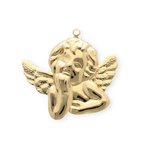Stainless steel charms angel Gold
