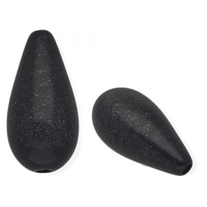 Super Polaris Elements drop shaped beads shiny Black