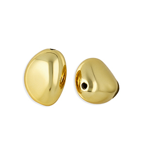 Acrylic beads oval Gold