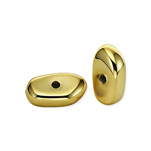 Acrylic beads pebble-shaped Gold
