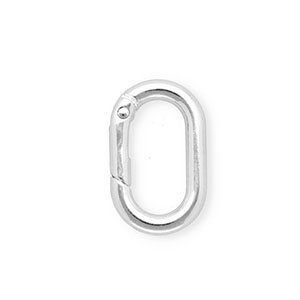 Keychain clasp findings oval Silver