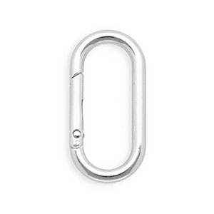 Keychain clasp findings oval Silver