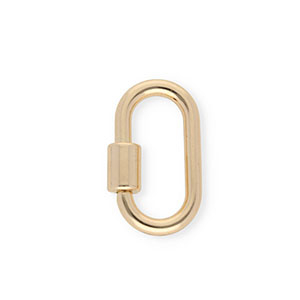 Keychain findings lock oval Gold