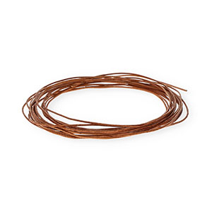 leather round 1mm Brown