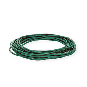 leather round 2mm Dark Teal Green