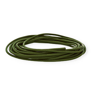 leather round 3mm Green