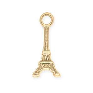 Stainless steel charms Eiffel Tower Gold