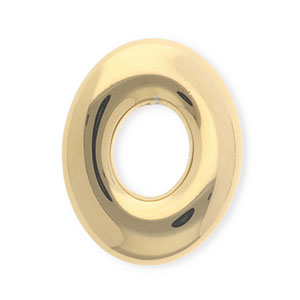 Stainless steel findings charms / connector oval Gold