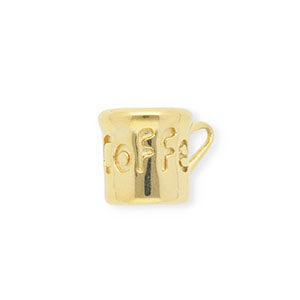 Stainless steel charms coffee cup Gold