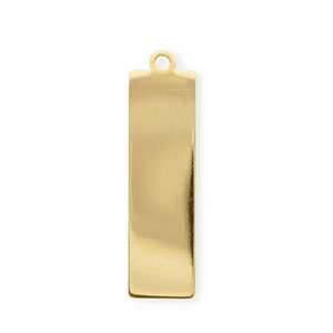 Stainless steel charms rectangle Gold