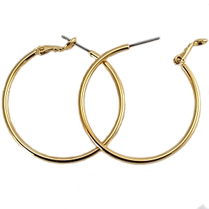 DQ metal findings creole earrings 30mm Gold 