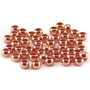 DQ metal findings crimp beads 3mm Rose Gold