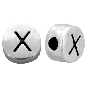 DQ European metal letterbead X Antique Silver (nickel free)