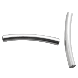 DQ metal findings tubes 4x30mm Silver 