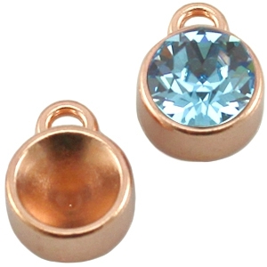 DQ European metal settings chaton for SS39 one loop Rose Gold