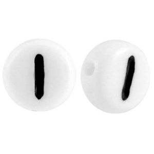 Acrylic letterbeads number 1 White