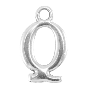 DQ metal lettercharm Q Antique silver (nickel free)