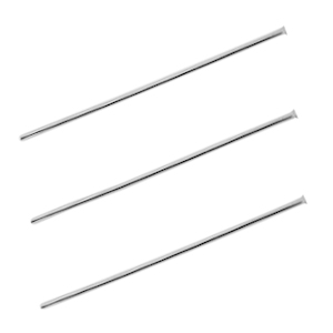 Headpins stainless steel 35mm Silver