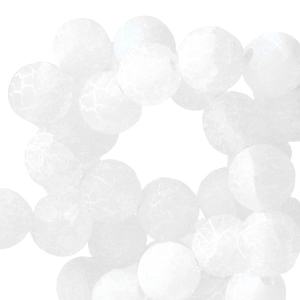 Natural stone beads Chalcedony (Quartz) and Agate 6mm White Opal