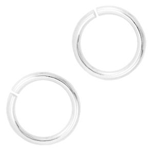DQ metal findings jump ring 6mm Silver