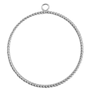 TQ metal charms pendant with eye 48mm Antique silver