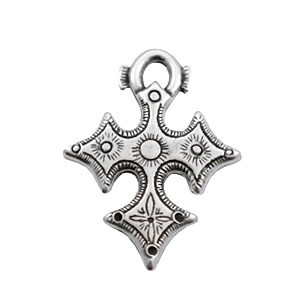 TQ metal charms Celtic cross Antique silver