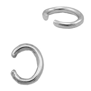 Findings TQ metal jump ring oval Antique Silver