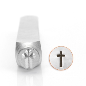 ImpressArt design stamps cross 6mm Silver