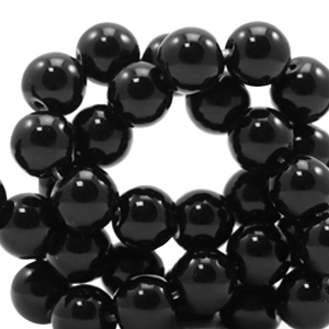 Natural stone beads 6mm Black