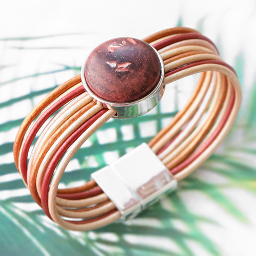Designer Quality leather bracelets in natural and soft colours